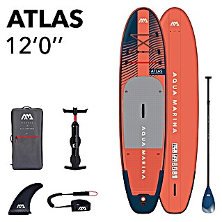 Aqua Marina SUP set Atlas (Do x Š x V: 366 x 86 x 15 cm, Zmogljivost obremenitve: 180 kg, Oranžna)