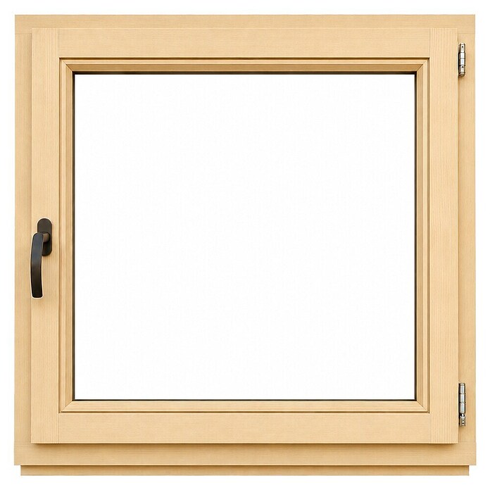 Leseno okno brez kljuke  (120 x 120 cm, Smer odpiranja: Desno, Natur) | Lesena okna | Okna | Okna, vrata in stopnice | Izdelki | BAUHAUS