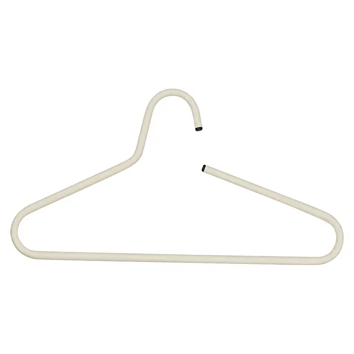 Spinder Design Kleiderbügel Victorie - Weiß, Stahl, 5 Stk. - Heller beiger, zerbrochener Kleiderbügel in zwei Teilen.