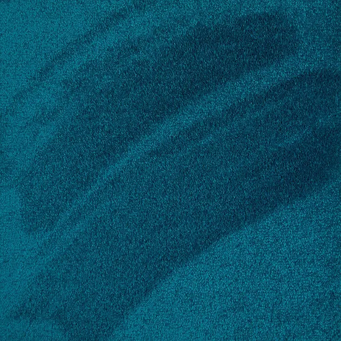 Bricoflor Teppichfliese Velours Hochflor, Petrol Türkis, 50 - Breite: 50 cm, Velours, 100 % Polypropylen (PP), Petrol Türkis - Plüschiger petrolblauer Stoff mit weicher, strukturierter Oberfläche und subtilen Farbnuancen.