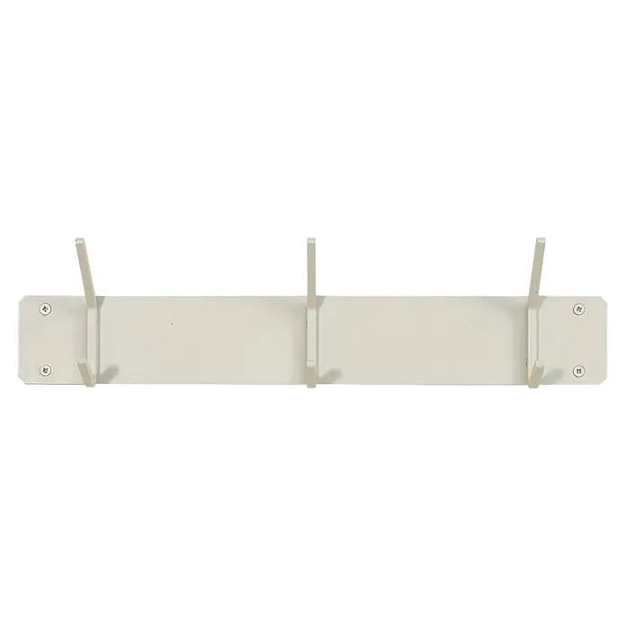 Spinder Design Garderobenleiste Cappa - L x B x H: 1,6 x 40 x 12 cm, Anzahl Haken: 3 Stk., Weiß - Weißer Garderobenhakenleiste mit drei Haken und sichtbaren Befestigungsschrauben.