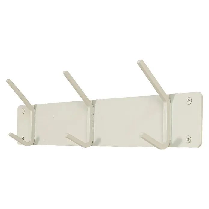 Spinder Design Garderobenleiste Cappa - L x B x H: 1,6 x 40 x 12 cm, Anzahl Haken: 3 Stk., Weiß - Weißer Wandgarderobenständer mit drei klappbaren Haken.