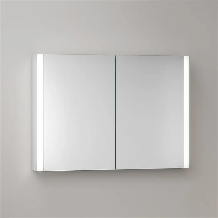 Keuco LED-Spiegelschrank Royal Vega - B x H: 100 x 71 cm, Aluminium, silber-eloxiert