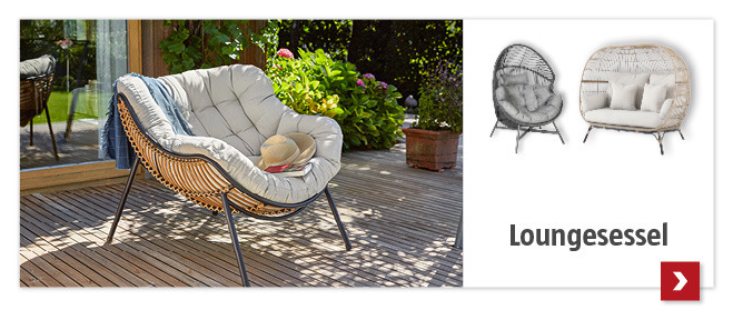 Loungesessel auf der Terrasse mit Polsterung