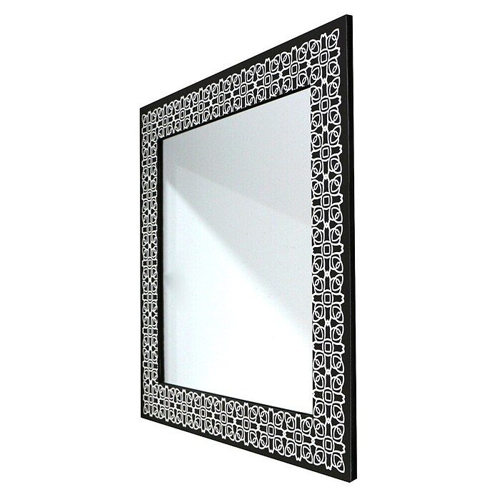 Espejo de pared Damasco (70 x 70 cm, Negro/Plateado) | BAUHAUS