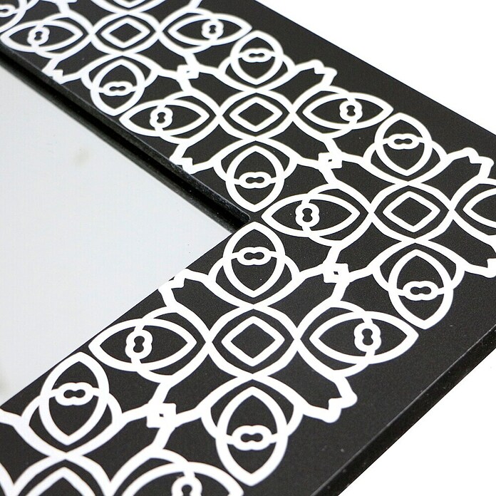 Espejo de pared Damasco (70 x 70 cm, Negro/Plateado) | BAUHAUS