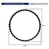 Espejo de pared Orbital (Diámetro: 70 cm, Tabaco) | BAUHAUS