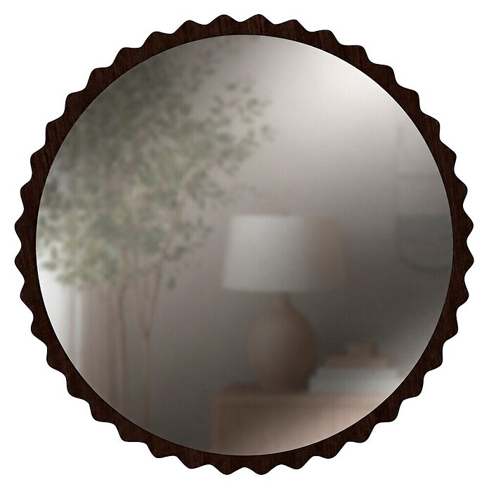 Espejo de pared Orbital (Diámetro: 60 cm, Tabaco) | BAUHAUS
