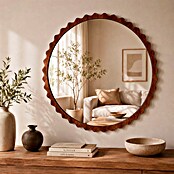 Espejo de pared Orbital (Diámetro: 80 cm, Nogal) | BAUHAUS