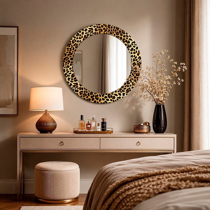 Espejo de pared Safari (Diámetro: 80 cm, Amarillo/Negro) | BAUHAUS
