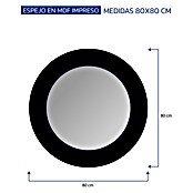 Espejo de pared Kioto (Diámetro: 80 cm, Verde/Blanco) | BAUHAUS