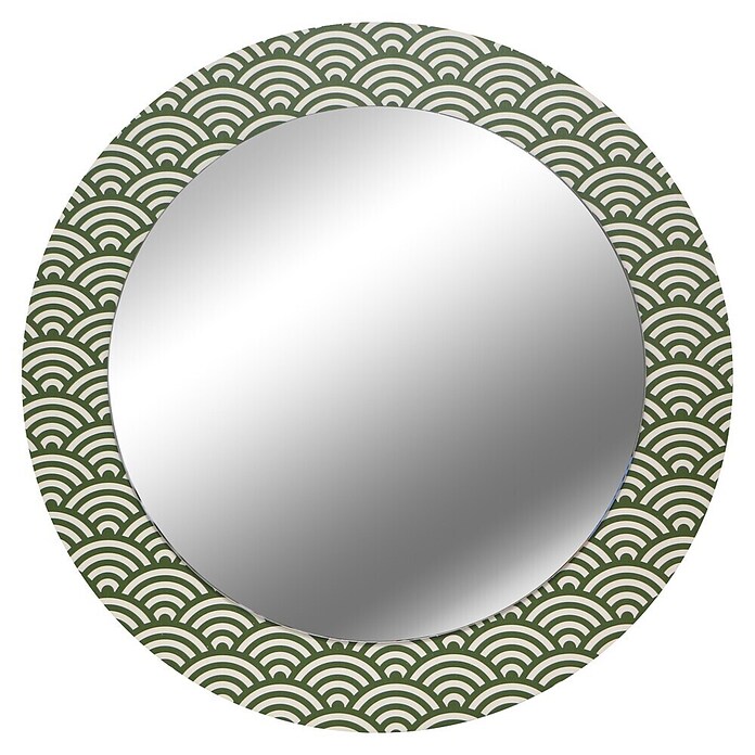 Espejo de pared Kioto (Diámetro: 70 cm, Verde/Blanco) | BAUHAUS