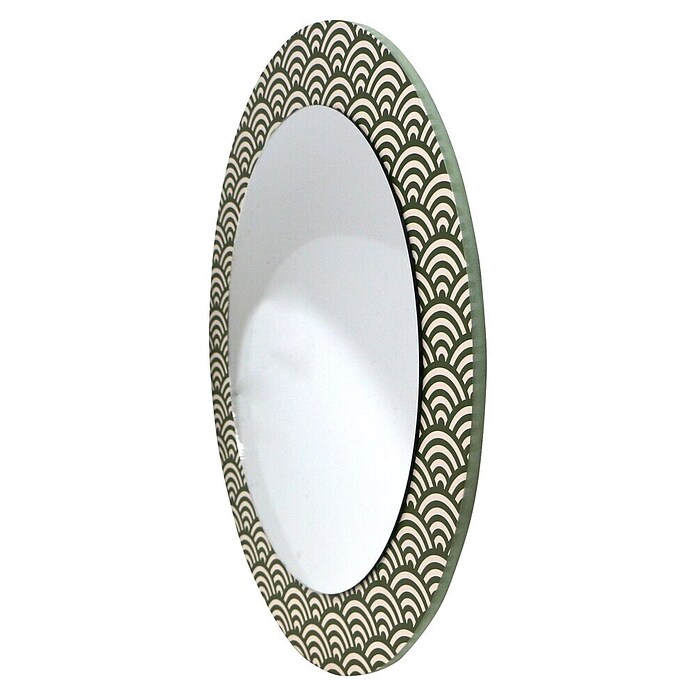 Espejo de pared Kioto (Diámetro: 70 cm, Verde/Blanco) | BAUHAUS