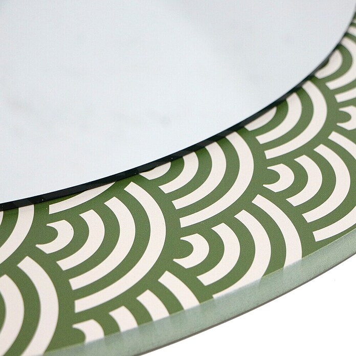 Espejo de pared Kioto (Diámetro: 70 cm, Verde/Blanco) | BAUHAUS