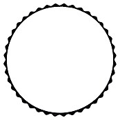 Espejo de pared Orbital (Diámetro: 80 cm, Negro) | BAUHAUS