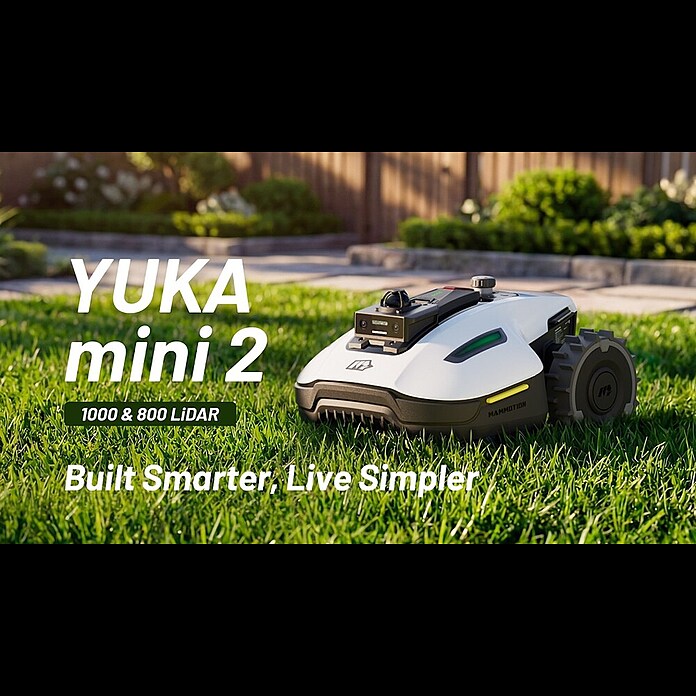 Mammotion Mähroboter YUKA Mini 2 1000 (1 000 m², Schnittbreite: 19 cm, Kamera-gestützte Navigation) | BAUHAUS