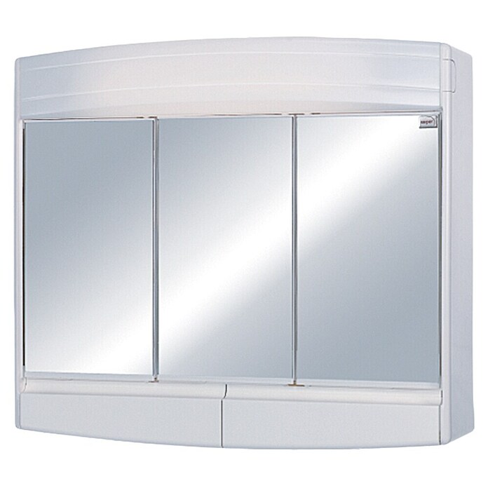 Sieper Spiegelkast Topas Eco (Met 3 deuren, Kunststof, Met verlichting)