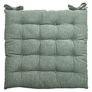 Cojín para silla Chambrai (45 x 45 x 5 cm, Verde, 100% algodón)