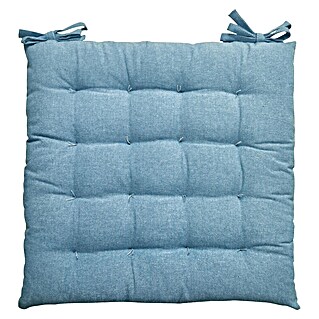Cojín para silla Chambrai (45 x 45 x 5 cm, Azul, 100% algodón)