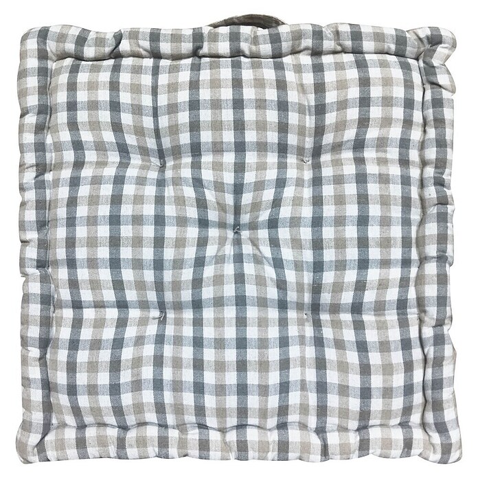 Cojín para suelo Vichy (Natural, 45 x 45 cm, 1 ud.) | BAUHAUS