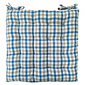 Cojín para silla Vichy (45 x 45 x 5 cm, Azul, 100% algodón) | BAUHAUS