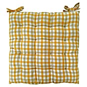 Cojín para silla Vichy (45 x 45 x 5 cm, Mostaza, 100% algodón) | BAUHAUS