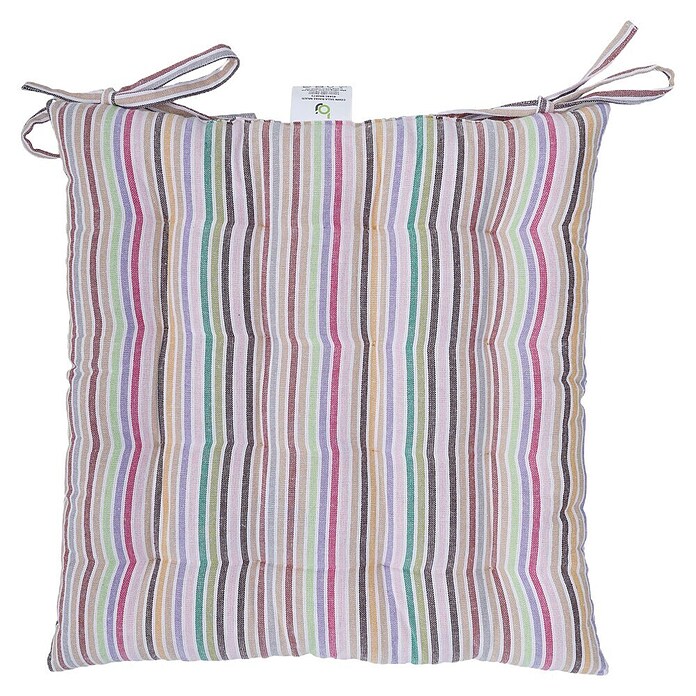 Cojín para silla Rayas (45 x 45 x 5 cm, Multicolor, 100% algodón) | BAUHAUS