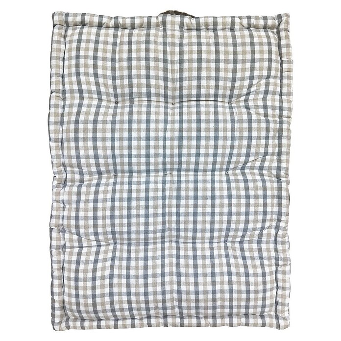Cojín para asiento de palet Vichy (1 ud., L x An x Al: 80 x 60 x 10 cm, 100% algodón, Natural) | BAUHAUS