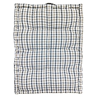 Cojín para asiento de palet Vichy (1 ud., L x An x Al: 80 x 60 x 10 cm, 100% algodón, Natural)