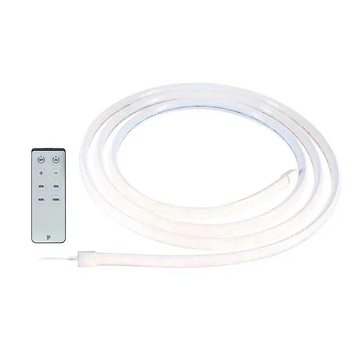 Paulmann SimpLED LED-Stripes Delta Tube Set - Länge: 3 m, Warmweiß, 13,5 W, 1.350 lm - Gekröllte weiße LED-Lichtleiste mit Fernbedienung für Ein/Aus und Dimmfunktionen.