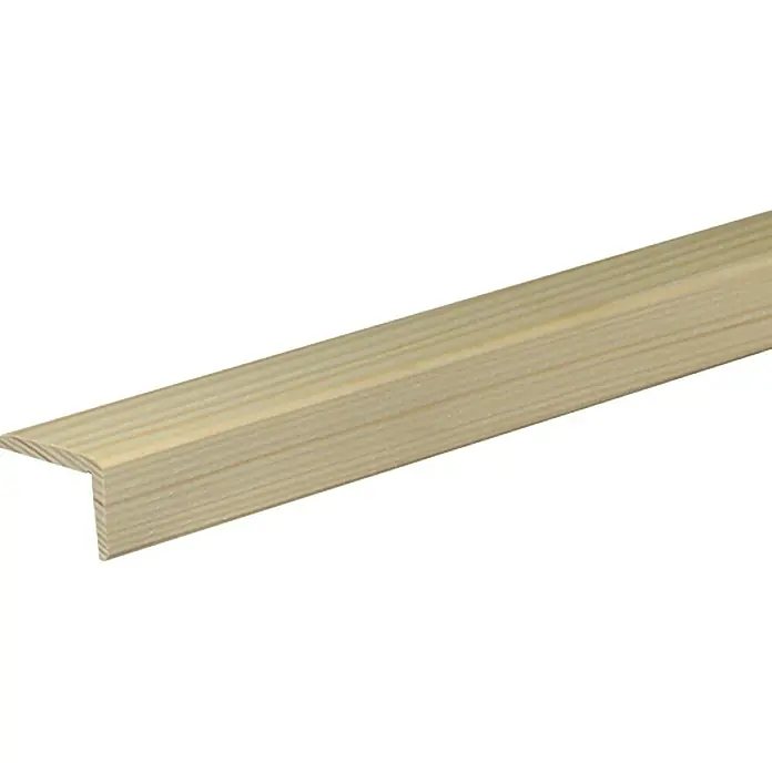Winkelleiste - 240 x 2,8 x 4,4 cm, Fichte/Kiefer - Holz-Eckprofil aus Kiefernholz, ideal für den Innenausbau und als dekoratives Element. Perfekt für saubere Kanten und Übergänge.