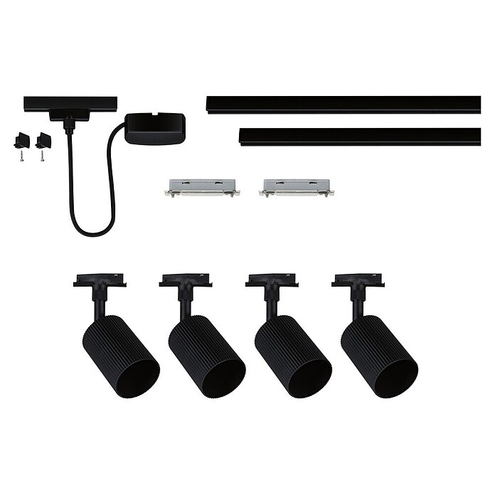 Paulmann URail LED-Schienensystem Set Rivon (Schwarz matt, 2,17 m, Nicht Dimmbar, Anzahl Leuchtmittel: 3 Stk.) | BAUHAUS