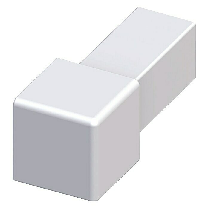 Vierkante hoek (Aluminium, Zilver, Hoogte: 12,5 mm)