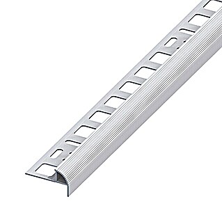 Treppenkantenprofil (Aluminium, Silber, 1 m x 10 mm)