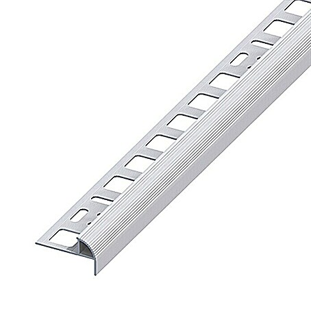 Treppenkantenprofil (Aluminium, Silber, 1 m x 10 mm, Eloxiert)