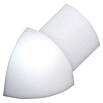Viertelkreis-Außeneck (Aluminium, Silber, Höhe: 12,5 mm)