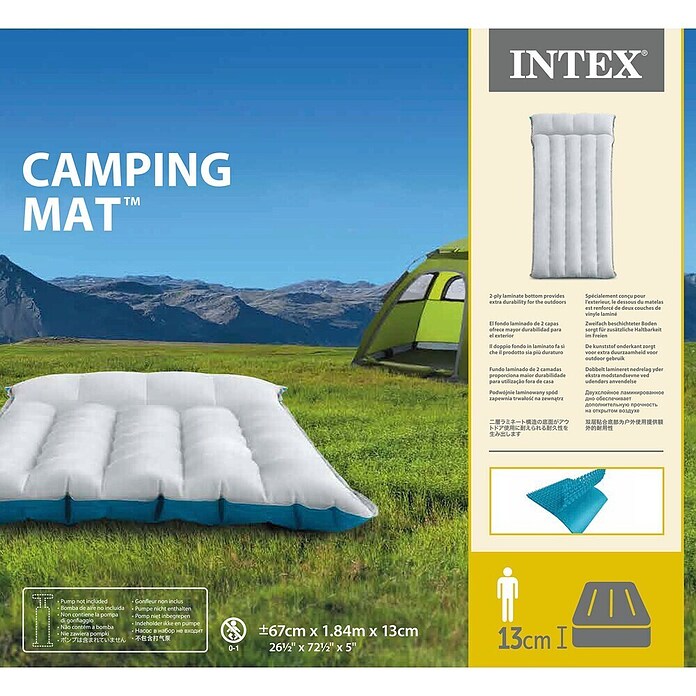 Intex Napihljiva postelja  (Do x Š x V: 184 x 67 x 17 cm, Siva) | 8335 - Strand-/Campingartikel | ICJA - Campingartikel | ICJ - Campingartikel | IC - Freizeit im Garten | I - Stadtgarten | BAUHAUS
