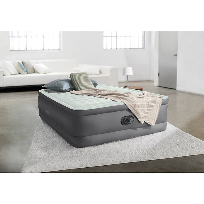 Intex Napihljiva postelja PremAire I Elevated Full  (Do x Š x V: 191 x 137 x 37 cm, Siva) | 8335 - Strand-/Campingartikel | ICJA - Campingartikel | ICJ - Campingartikel | IC - Freizeit im Garten | I - Stadtgarten | BAUHAUS