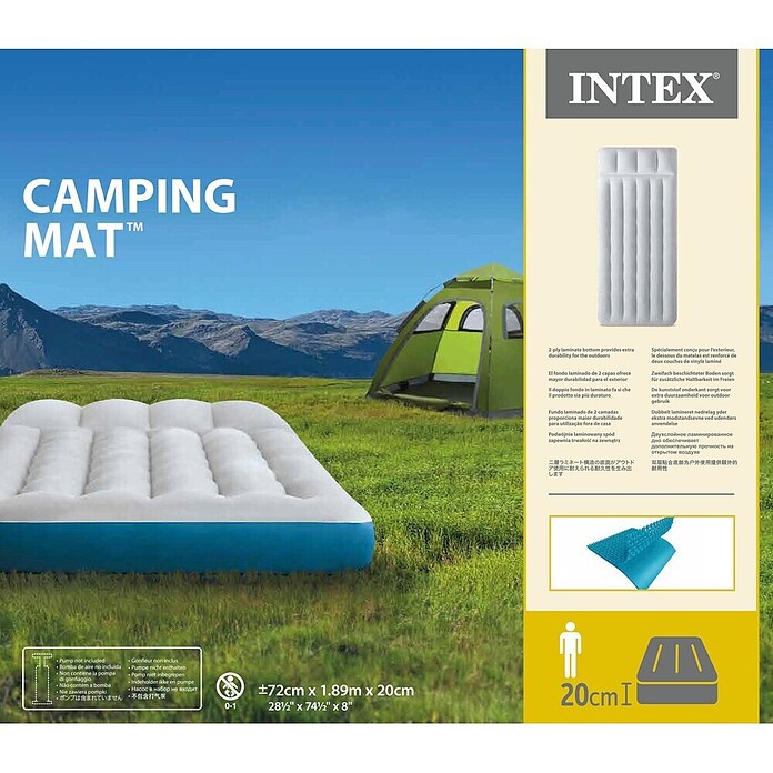 Intex Napihljiva postelja  (Do x Š x V: 189 x 72 x 20 cm, Siva) | 8335 - Strand-/Campingartikel | ICJA - Campingartikel | ICJ - Campingartikel | IC - Freizeit im Garten | I - Stadtgarten | BAUHAUS