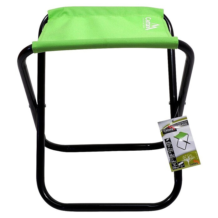 Cattara Stol za kampiranje Milano  (Zelena, Š x G x V: 28 x 24 x 31 cm) | 8350 - Stühle Textilen | ICAB - Sommermöbel Stühle | ICA - Sommermöbel | IC - Freizeit im Garten | I - Stadtgarten | BAUHAUS