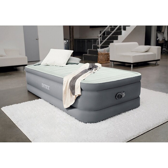 Intex Napihljiva postelja PremAire I Elevated Twin  (Do x Š x V: 199 x 99 x 46 cm, Siva) | 8335 - Strand-/Campingartikel | ICJA - Campingartikel | ICJ - Campingartikel | IC - Freizeit im Garten | I - Stadtgarten | BAUHAUS