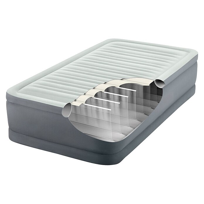 Intex Napihljiva postelja PremAire I Elevated Twin  (Do x Š x V: 199 x 99 x 46 cm, Siva) | 8335 - Strand-/Campingartikel | ICJA - Campingartikel | ICJ - Campingartikel | IC - Freizeit im Garten | I - Stadtgarten | BAUHAUS