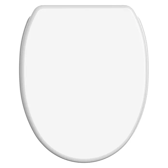 SANILO WC-Sitz Weiß mit Schnellverschluss - MDF, Weiß, Mit Absenkautomatik - Weißer, ovaler Toilettendeckel.