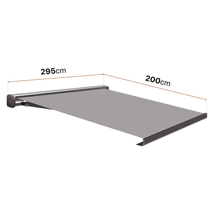 SmartSun Toldo con motor WiFi Dark Fiji II (Antracita, Ancho: 2,95 m, Caída: 2 m) | BAUHAUS