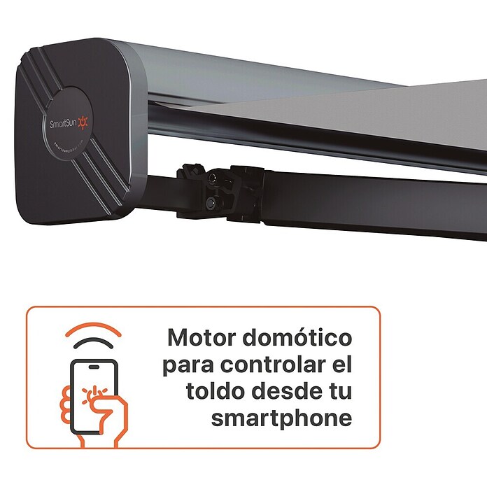 SmartSun Toldo con motor WiFi Dark Fiji II (Antracita, Ancho: 2,95 m, Caída: 2 m) | BAUHAUS