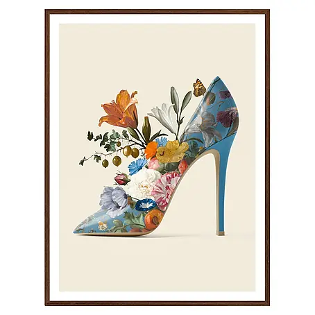 Cuadro Zapato con flores