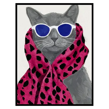 Cuadro Gato fashion