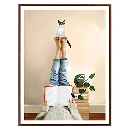 Cuadro Libro gato B