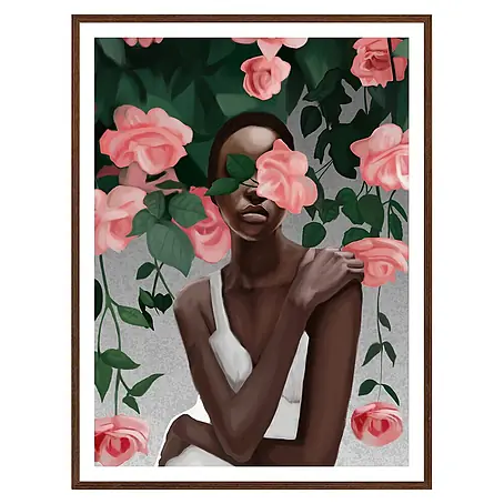 Cuadro Mujer con flores