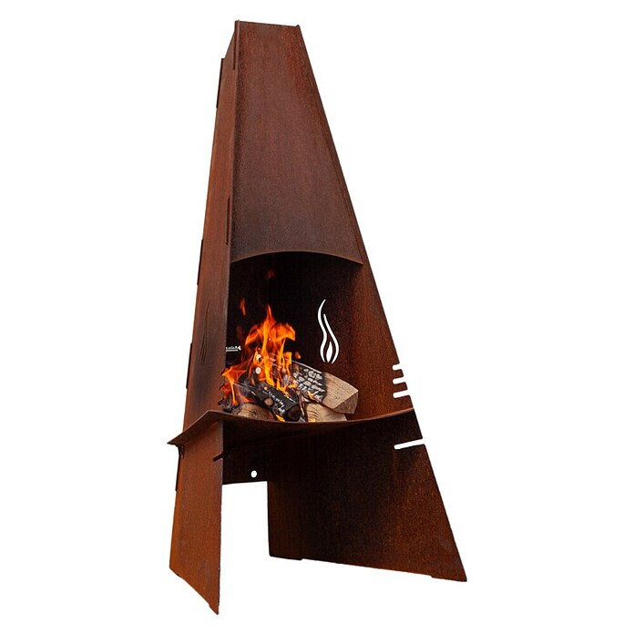 Aduro Gartenkamin (L x B x H: 128 x 63 x 80 cm, Stahl) | BAUHAUS